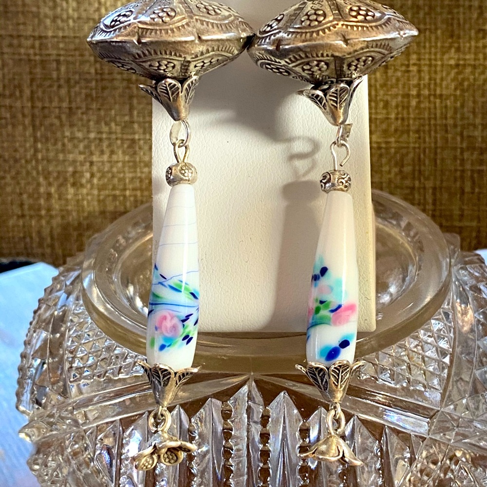 Bella Luna designer earrings.Vintage & Sterling
